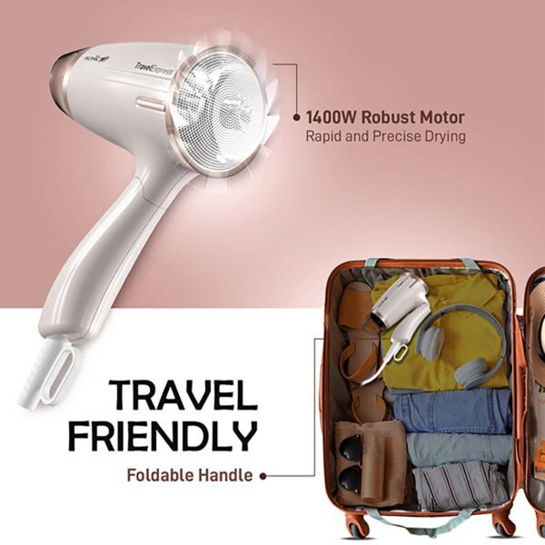 Ikonic Me Travel Express Hair Dryer - White (1 pc) - Ikonic Me