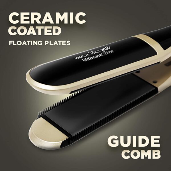 Ikonic Me Ultimate Shine Hair Straightener - Black & Gold (1 pc) - Ikonic Me
