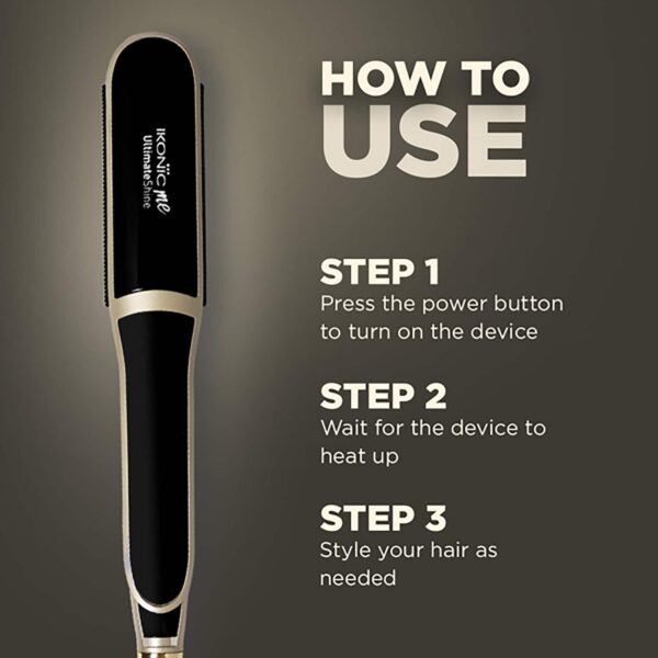 Ikonic Me Ultimate Shine Hair Straightener - Black & Gold (1 pc) - Ikonic Me
