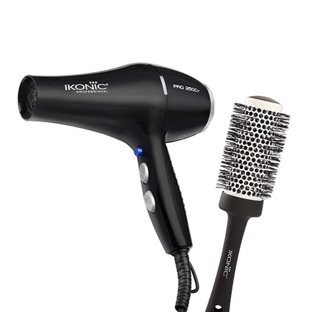 Ikonic Professional 2500+ Pro Hair Dryer and BDB 43 Blow Dry Brush Combo - Ikonic Professional