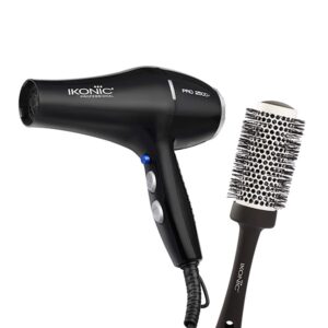 Ikonic Professional 2500+ Pro Hair Dryer and BDB 43 Blow Dry Brush Combo - Ikonic Professional