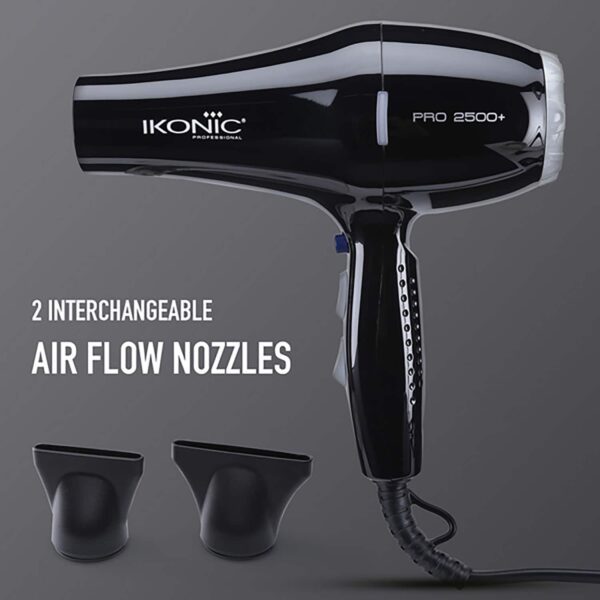 Ikonic Professional 2500+ Pro Hair Dryer (Black) - Ikonic Professional