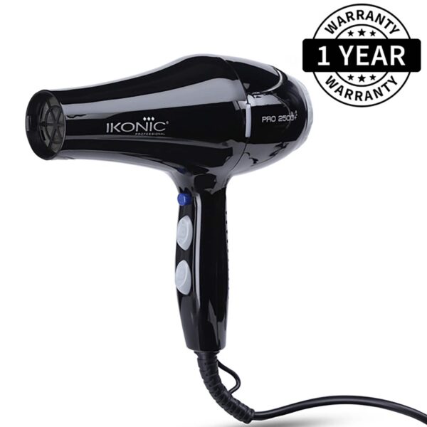 Ikonic Professional 2500+ Pro Hair Dryer (Black) - Ikonic Professional