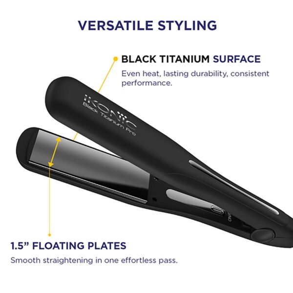Ikonic Professional Black Titanium Pro straightener (1 pc) - Ikonic Professional