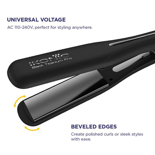 Ikonic Professional Black Titanium Pro straightener (1 pc) - Ikonic Professional