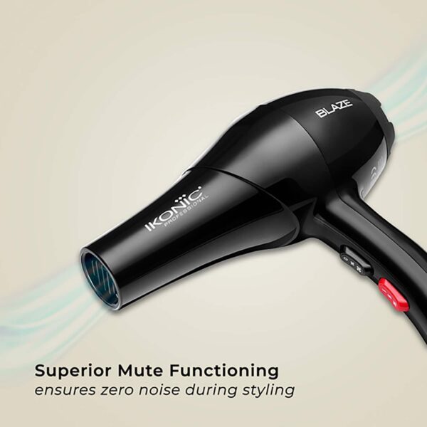 Ikonic Professional Blaze Hair Dryer (Black) - Ikonic Professional