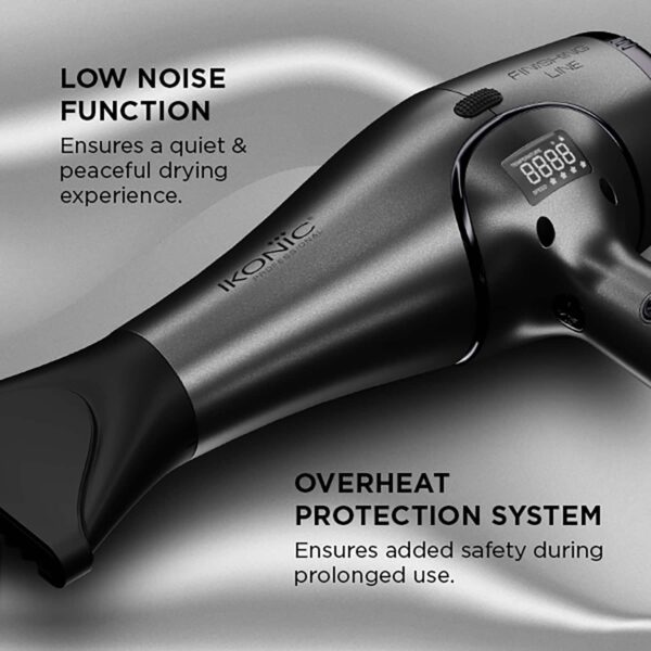 Ikonic Professional Finishing Line Hair Dryer-Grey - Ikonic Professional