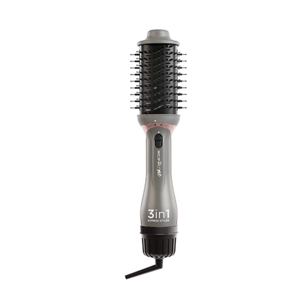 Ikonic Professional Me - 3In1 Express Black & Grey Styler and Big Paddle Brush Combo - Ikonic Professional