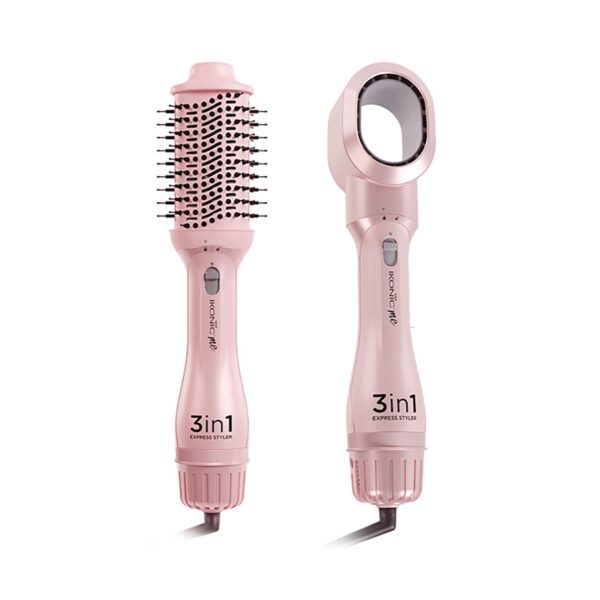 Ikonic Professional Paddle Big Brush and 3-In-1 Express Pink Styler Combo - Ikonic Professional