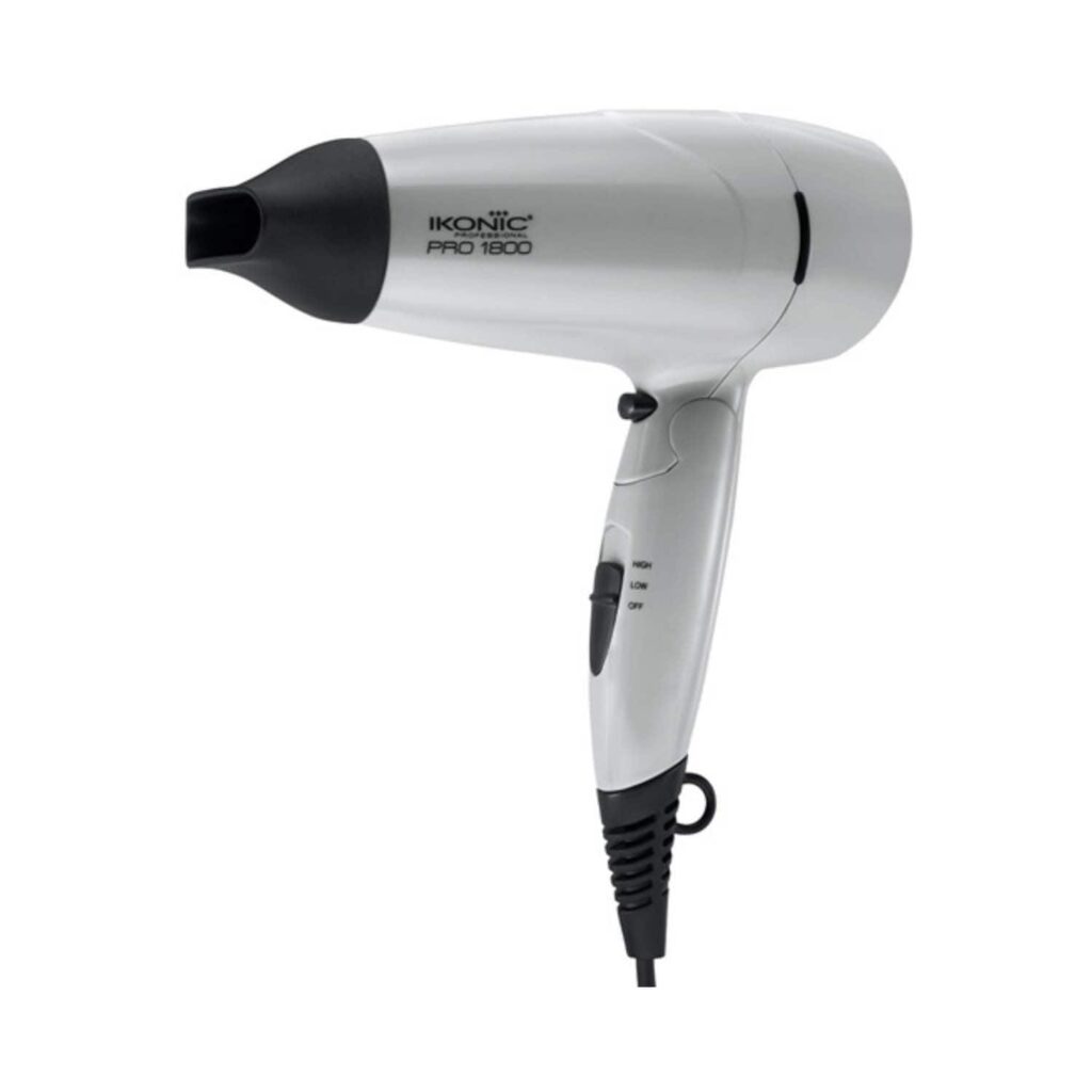 Ikonic Professional Pro 1800 Hair Dryer - White Black - Ikonic Professional