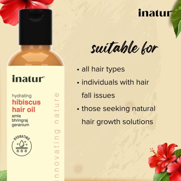 Inatur Hibiscus Re Growth Hair Oil (100ml) - Inatur