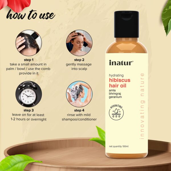 Inatur Hibiscus Re Growth Hair Oil (100ml) - Inatur