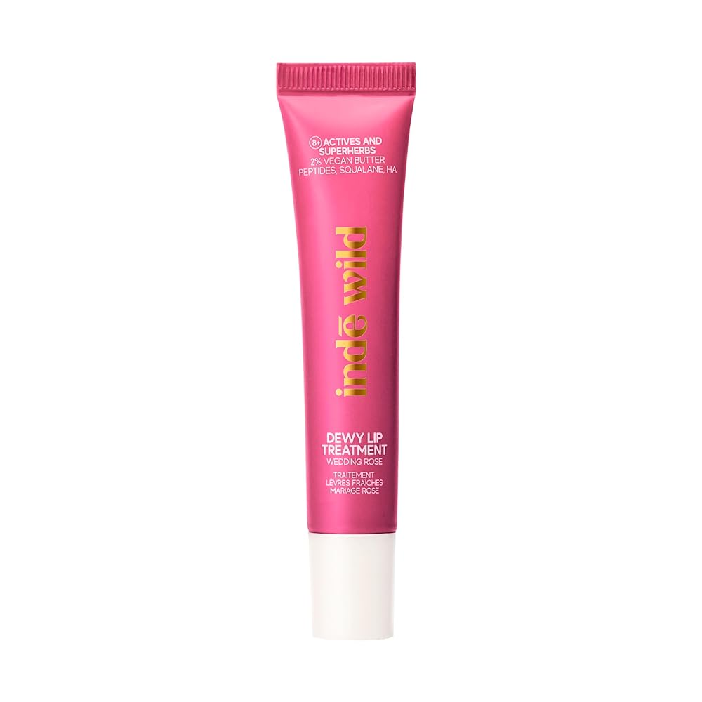 indē wild Wedding Rose (15ml) Dewy Lip Balm | Hydrating & Plumping | Lasts 8+ hours | Rose-Tinted & Non-Sticky | With Natural Desi Ghee, Peptides, Hyaluronic Acid & Shea Butter...