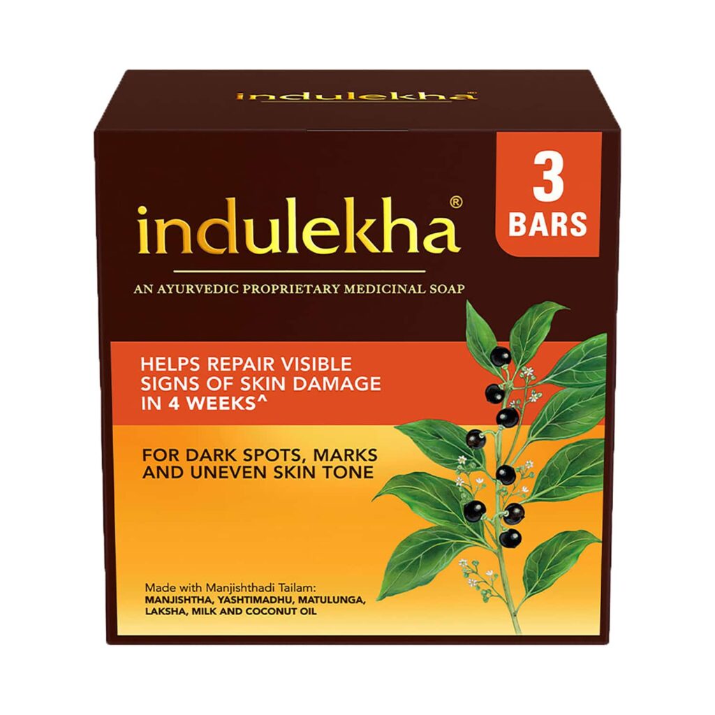Indulekha Ayurvedic Proprietary Medicine Soap Bar Pack (3Pcs) - Indulekha