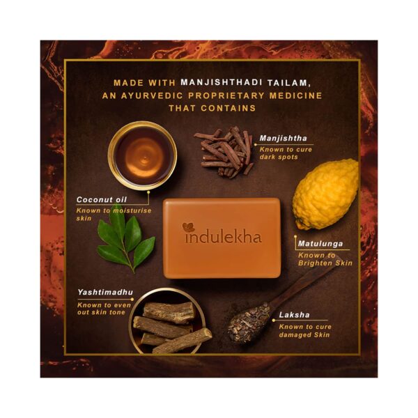 Indulekha Ayurvedic Proprietary Medicine Soap Bar Pack (3Pcs) - Indulekha