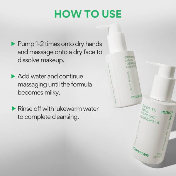 Innisfree Green Tea Amino Hydrating Cleansing Oil (150 ml) - Innisfree
