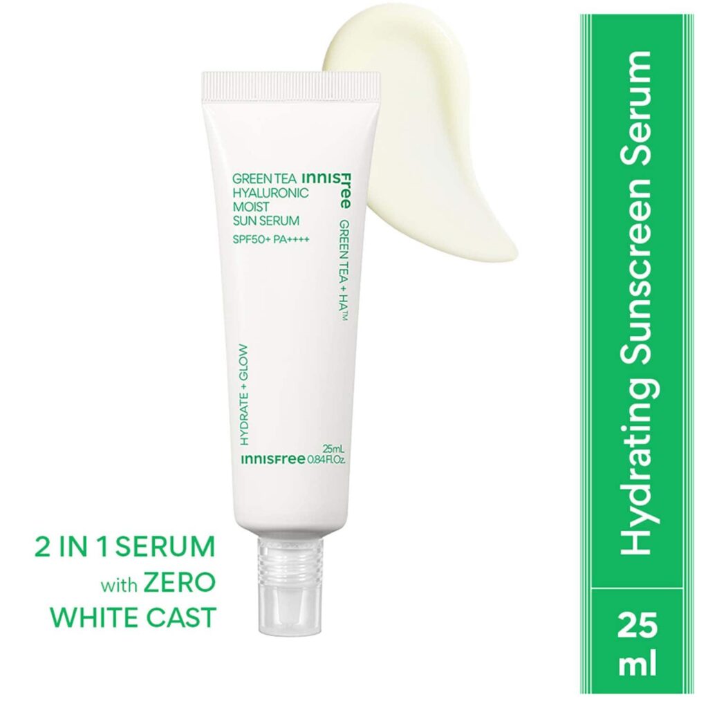 Innisfree Green Tea Hyaluronic Moist Sun Serum Spf50+ PA++++ (25 ml) - Innisfree