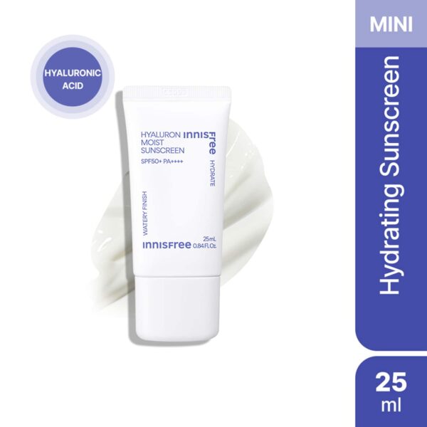 Innisfree Hyaluron Moist Sunscreen SPF50+ PA++++ No White Cast Watery Finish Mini (25 ml) - Innisfree