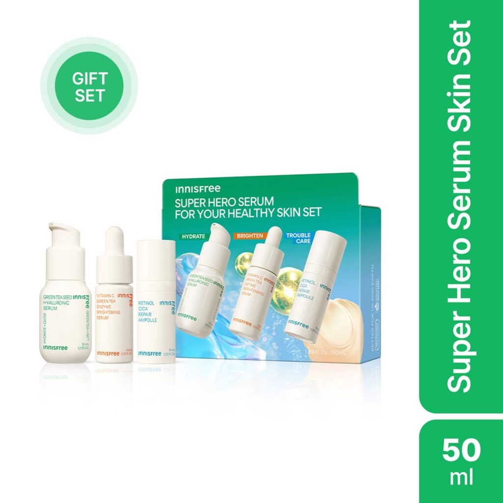 Innisfree Super Hero Serum For Your Healthy Skin Set (3Pcs) - Innisfree