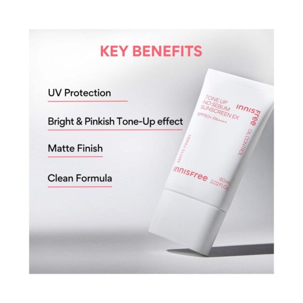 Innisfree Tone Up No Sebum Sunscreen (60 ml) - Innisfree