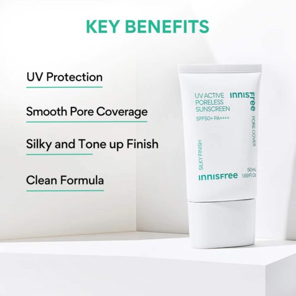 Innisfree UV Active Poreless Sunscreen (50ml) - Innisfree