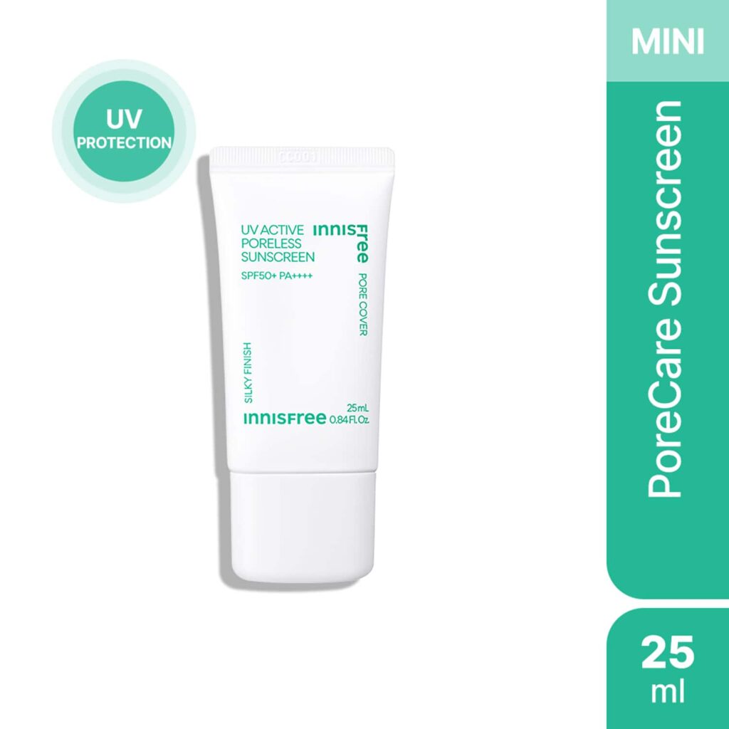 Innisfree UV Active Poreless Sunscreen SPF 50+ PA++++ for Even Toned Skin Mini (25 ml) - Innisfree