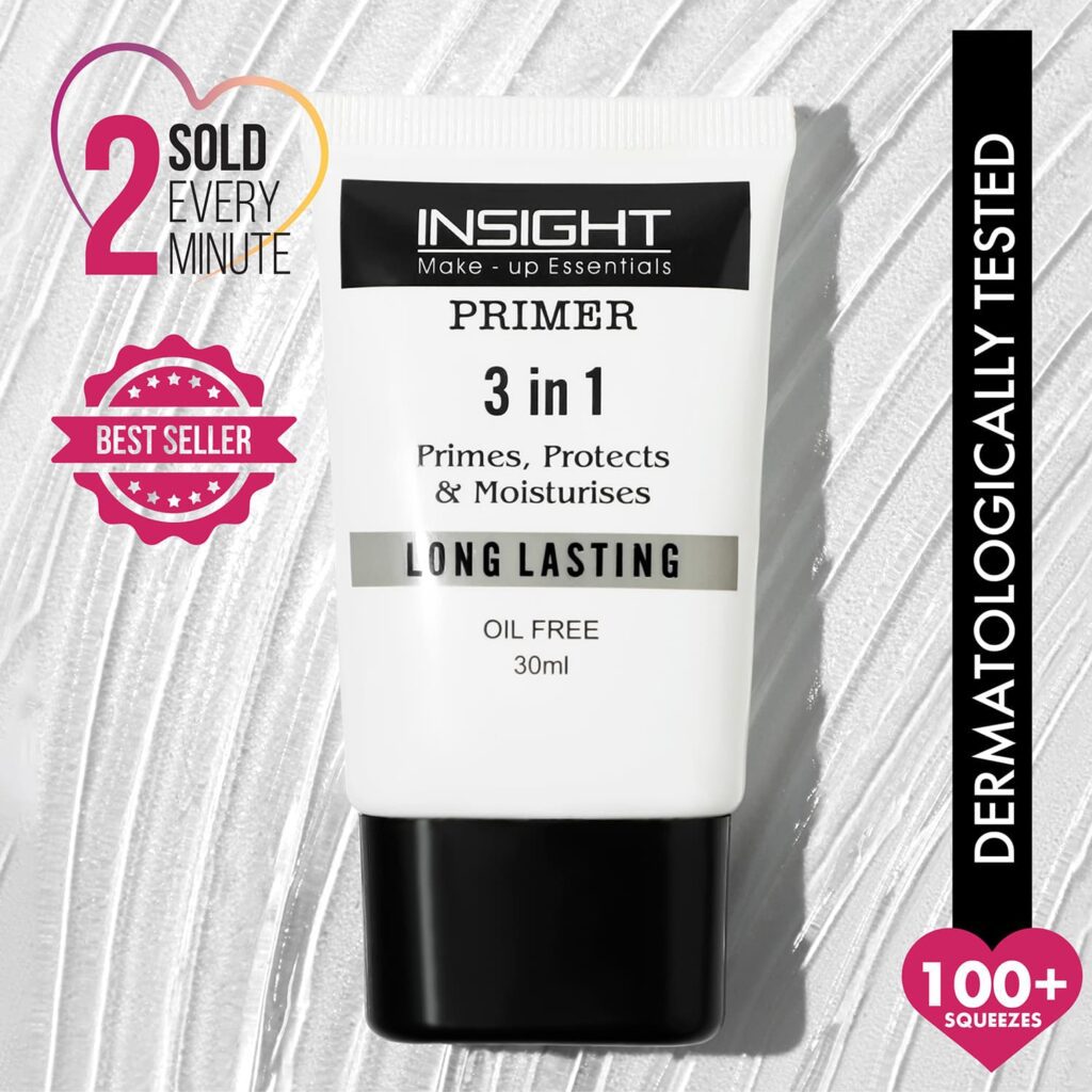 Insight Cosmetics 3 In 1 Long Lasting Primer - (30ml) - Insight Cosmetics
