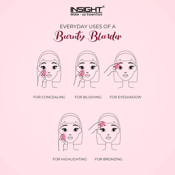 Insight Cosmetics Beauty Blender Sponge Applicator - Pink (1Pc) - Insight Cosmetics