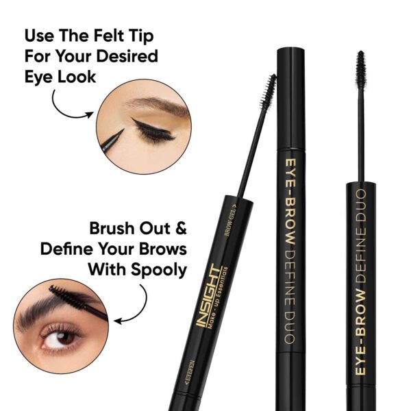 Insight Cosmetics Eyebrow Define Duo 2-In-1 - Black (2.5 g) - Insight Cosmetics