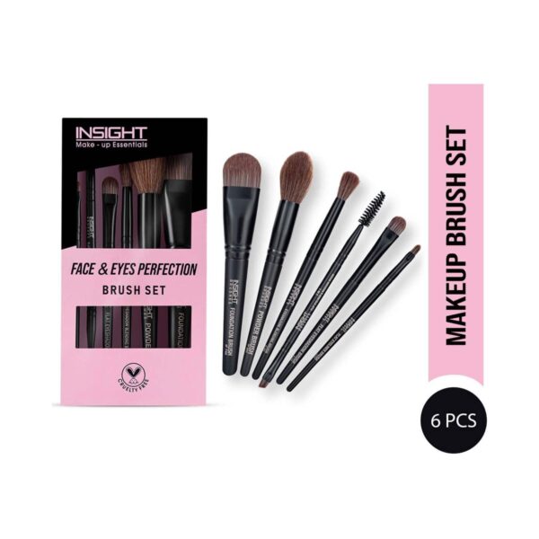 Insight Cosmetics Face & Eyes Perfection Brush Set - (6 pcs) - Insight Cosmetics