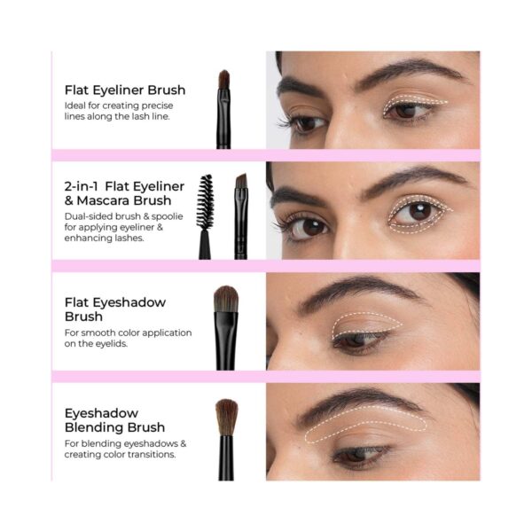 Insight Cosmetics Face & Eyes Perfection Brush Set - (6 pcs) - Insight Cosmetics