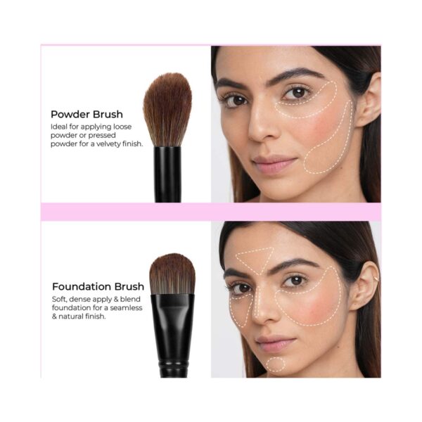 Insight Cosmetics Face & Eyes Perfection Brush Set - (6 pcs) - Insight Cosmetics