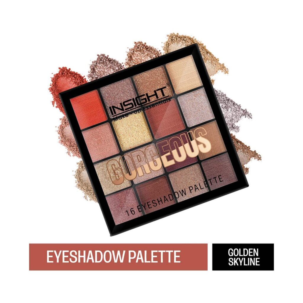 Insight Cosmetics Gorgeous 16 Eyeshadow Palette - Golden Skyline (37 g) - Insight Cosmetics