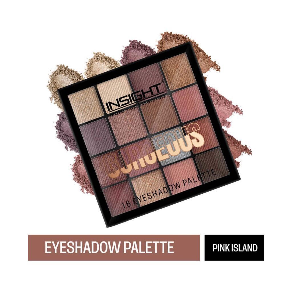 Insight Cosmetics Gorgeous 16 Eyeshadow Palette - Pink Island (37 g) - Insight Cosmetics