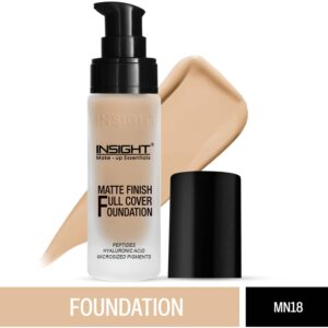 Insight Cosmetics Matte Finish Full Cover Foundation - MN18 (30ml) - Insight Cosmetics