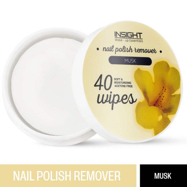 Insight Cosmetics Musk Nail Polish Remover Wipes (40 Pcs) - Insight Cosmetics