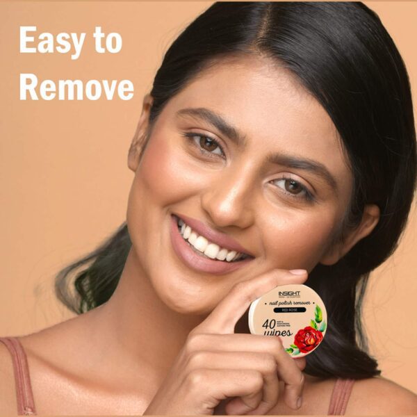 Insight Cosmetics Red Rose Nail Polish Remover Wipes (40 Pcs) - Insight Cosmetics