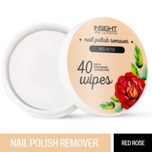 Insight Cosmetics Red Rose Nail Polish Remover Wipes (40 Pcs) - Insight Cosmetics