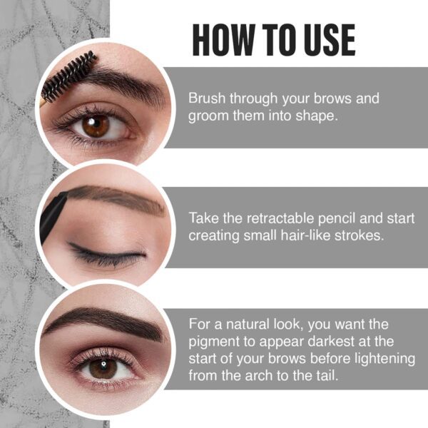 Insight Cosmetics Smudge Free Eyebrow Pencil - Black (0.5g) - Insight Cosmetics