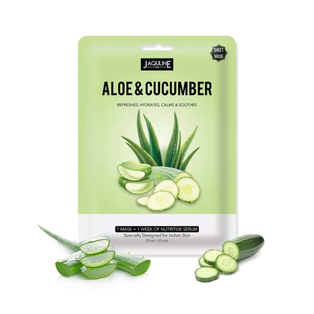Jaquline USA Aloe & Cucumber Sheet Mask - (25ml) - Jaquline USA