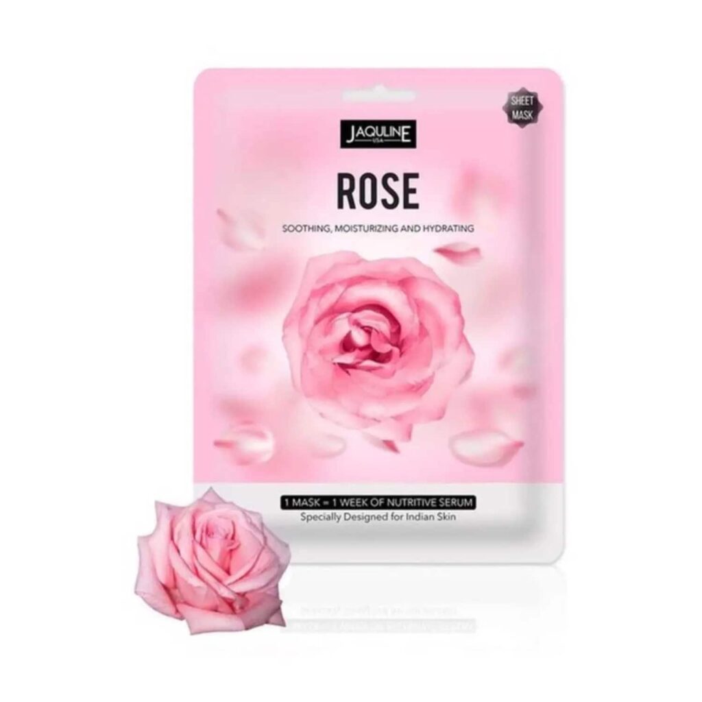 Jaquline USA Rose Sheet Mask - (25ml) - Jaquline USA