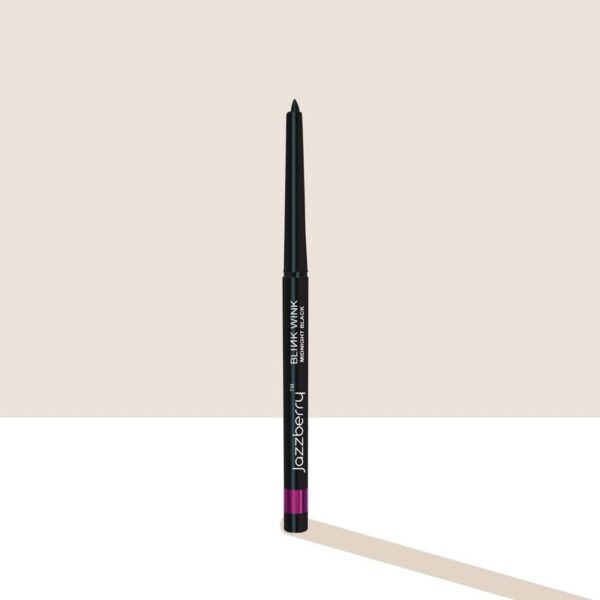JAZZBERRY Blinkwink All Day Wear Kajal Pencil Midnight Black | Waterproof & Smudge Proof | 24 Hours Long Stay | Deep Matte Finish Bold Smooth Line - 30gm