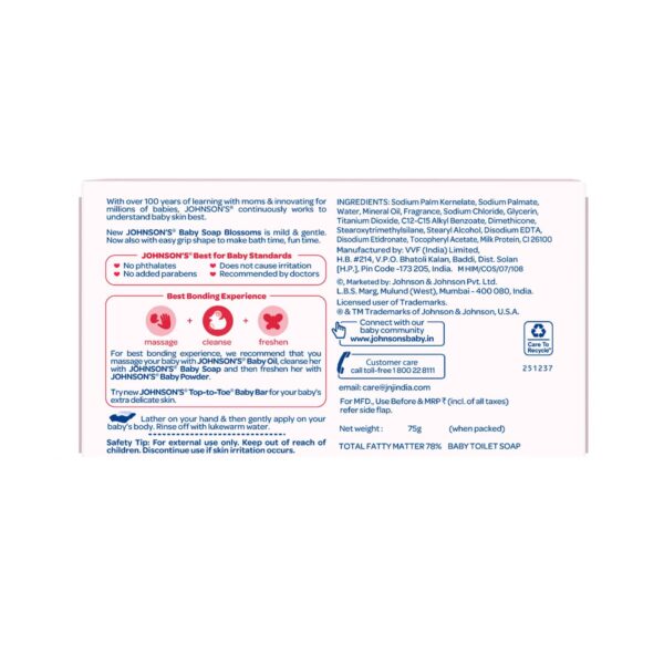 Johnson's Baby Blossoms Soap (75g) - Johnson's Baby