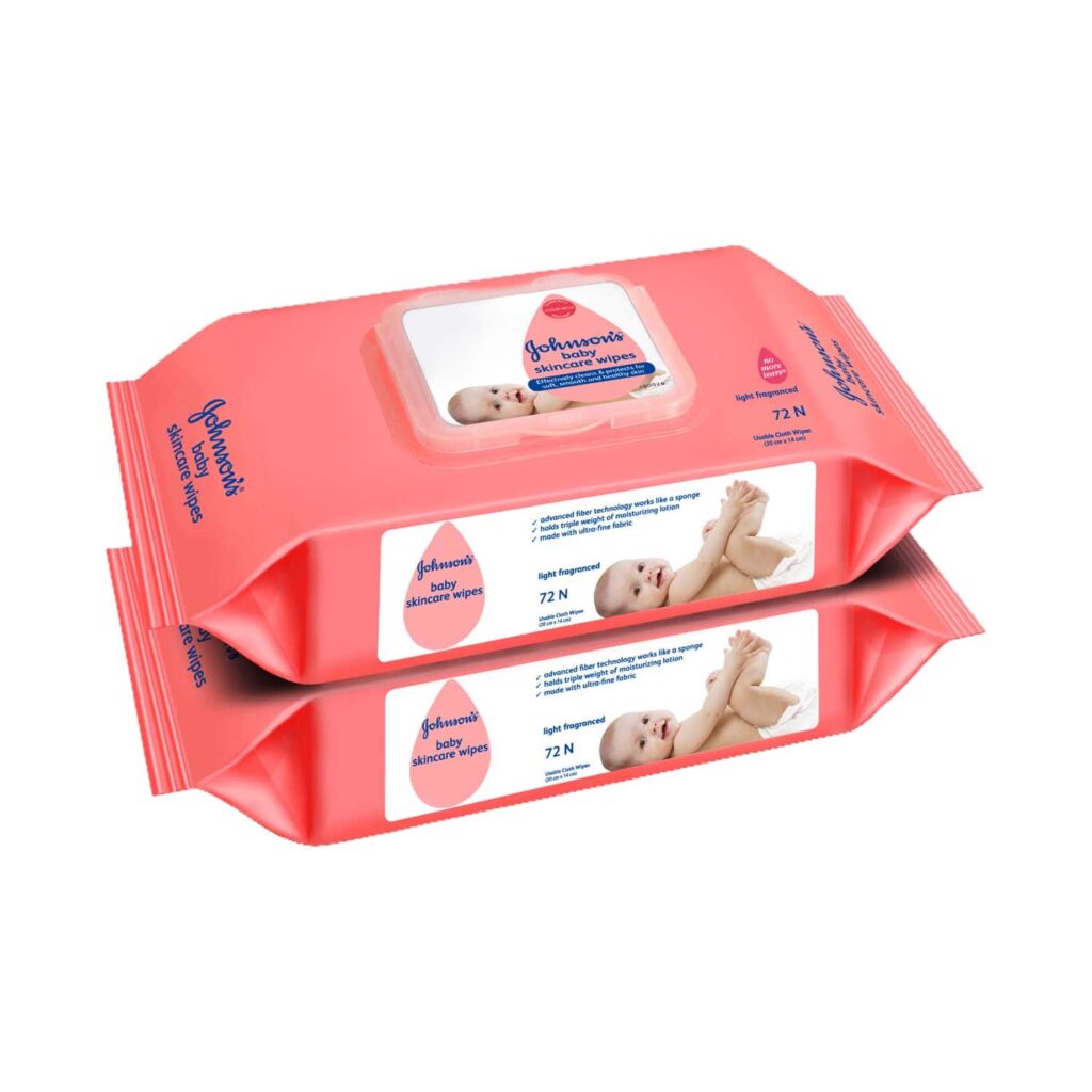 Johnson's Baby Skincare 72's Wipes Twin Pack (2 Pcs) - Johnson's Baby