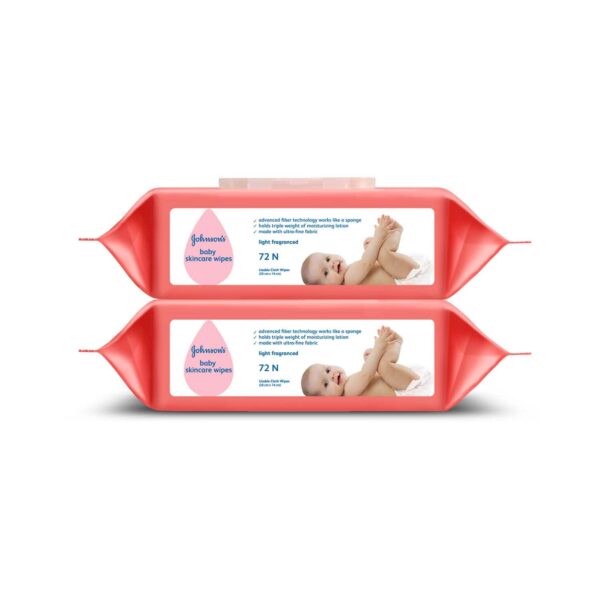 Johnson's Baby Skincare 72's Wipes Twin Pack (2 Pcs) - Johnson's Baby