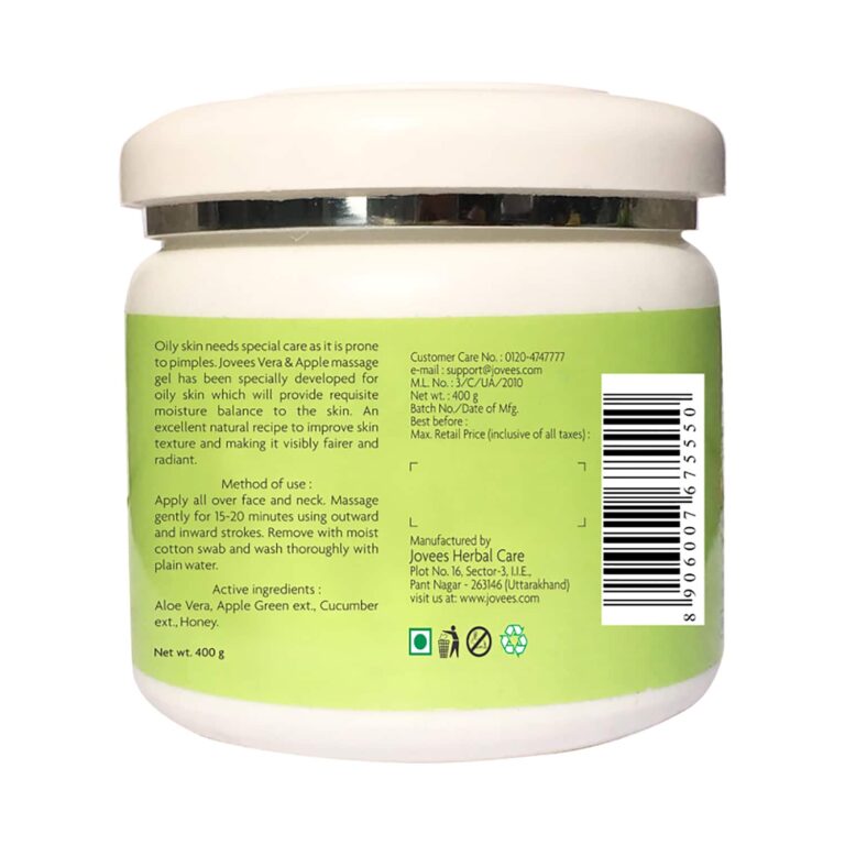 Jovees Apple & Vera Face Massage Gel (400g) - Jovees