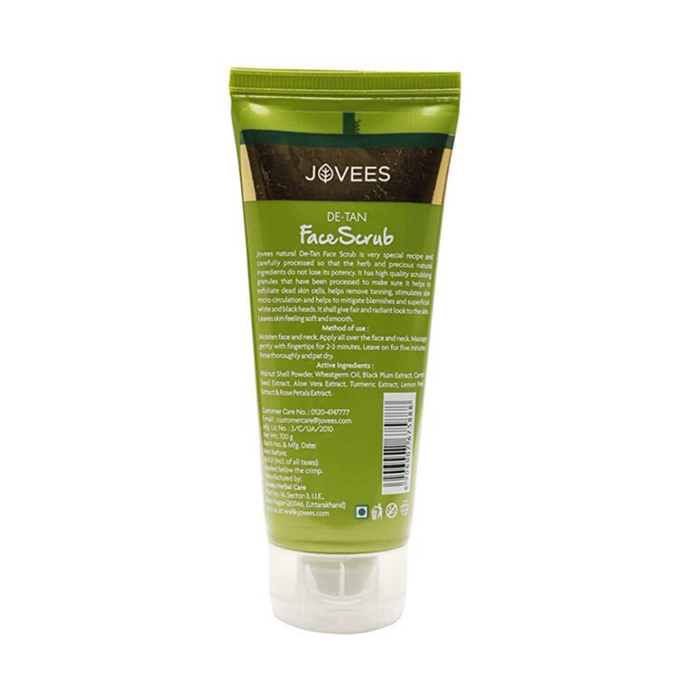 Jovees Black Plum & Curcuma De-Tan Face Scrub (100g) - Jovees