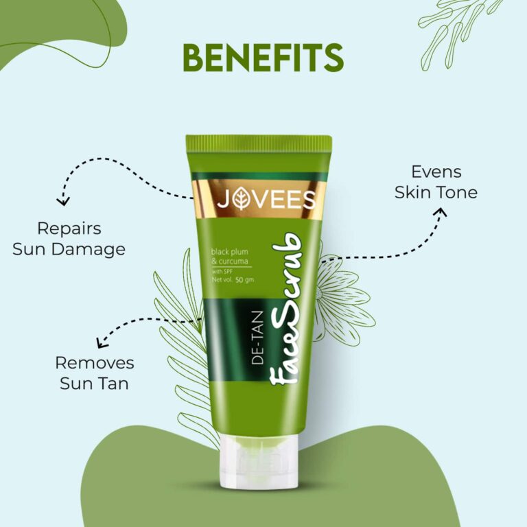 Jovees Black Plum & Curcuma De-Tan Face Scrub (100g) - Jovees