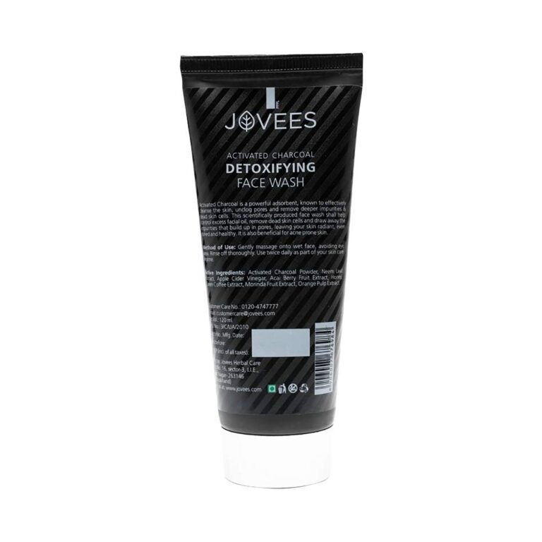 Jovees Detoxifying Activated Charcoal Facewash (120ml) - Jovees