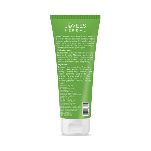 Jovees Face Scrub Papaya & Honey (100 g) Pack of 2 Combo - Jovees